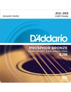 D'ADDARIO EJ16 PHOSPHORE BRONZE 80/20 LIGHT 12-53