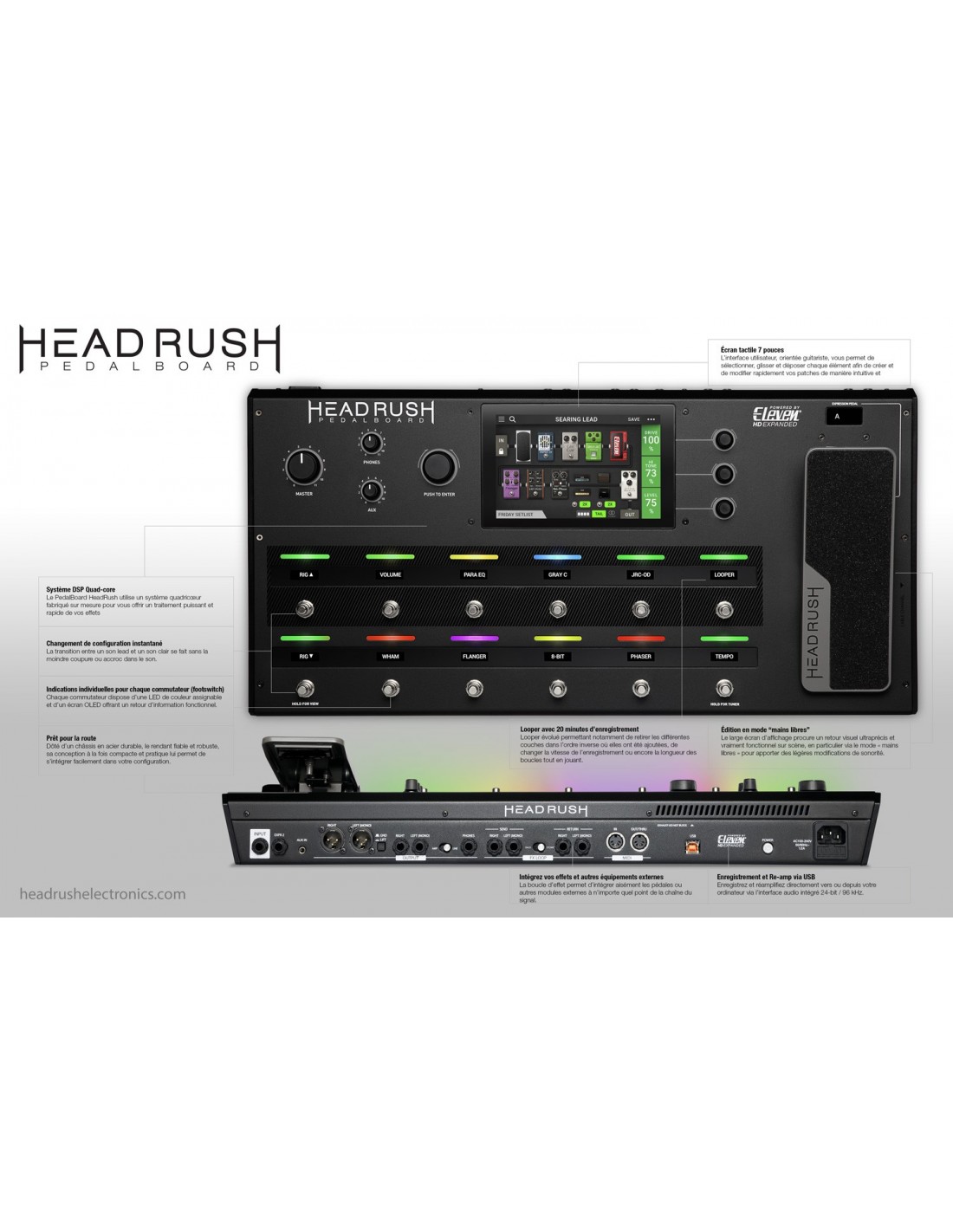 Headrush Pedalboard Pédalier multieffets pour guitare Steelmusic.fr