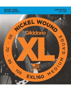 D'ADDARIO EXL160 NICKEL WOUND BASS 50-105 LONG SCALE