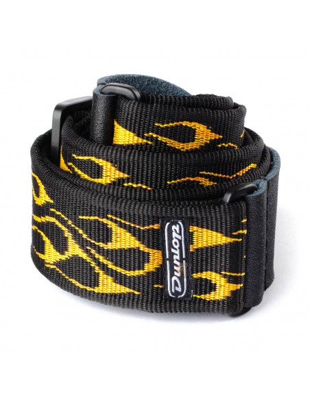 DUNLOP D38-11OY - COURROIE STANDARD FLAMME JAUNE DUNLOP D38-11OY - COURROIE STANDARD FLAMME JAUNE