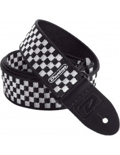 DUNLOP D38-31BK - COURROIE ÉCHIQUIER NOIR ET BLANC