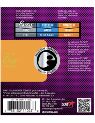 ELIXIR 11027 NANOWEB CUSTOM LIGHT 11-52