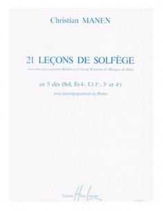 Manen - 21 Leçons de Solfège en 5 clés