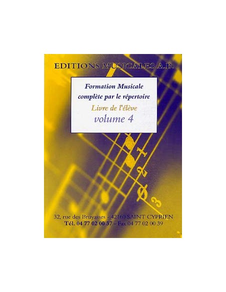 Formation Musicale Complète par le Répertoire V.4 élève
