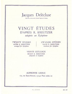Delécluse - 20 Etudes d'après Kreutzer Xylophone