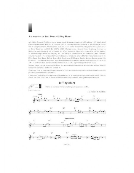 Pellegrino - Méthode de saxophone du swing au be-bop + CD