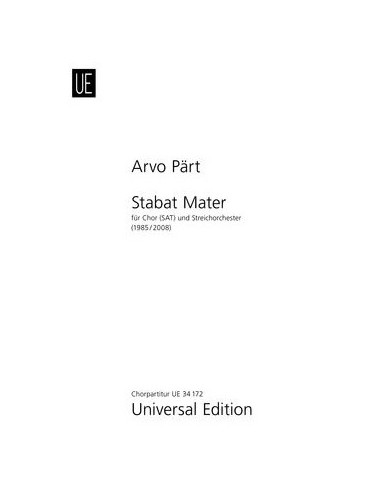Arvo Part - Stabat Mater - 3 voix et orchestre à cordes