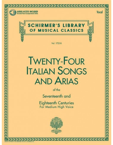 24 Italian Songs & Arias for Medium High Voice