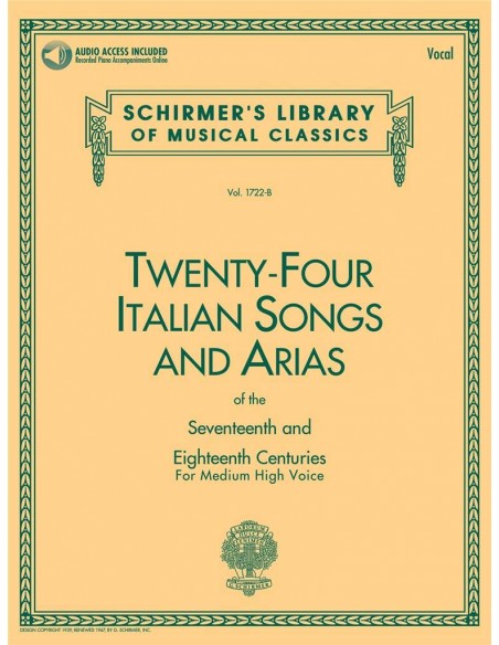 24 Italian Songs & Arias for Medium High Voice 24 Italian Songs & Arias for Medium High Voice